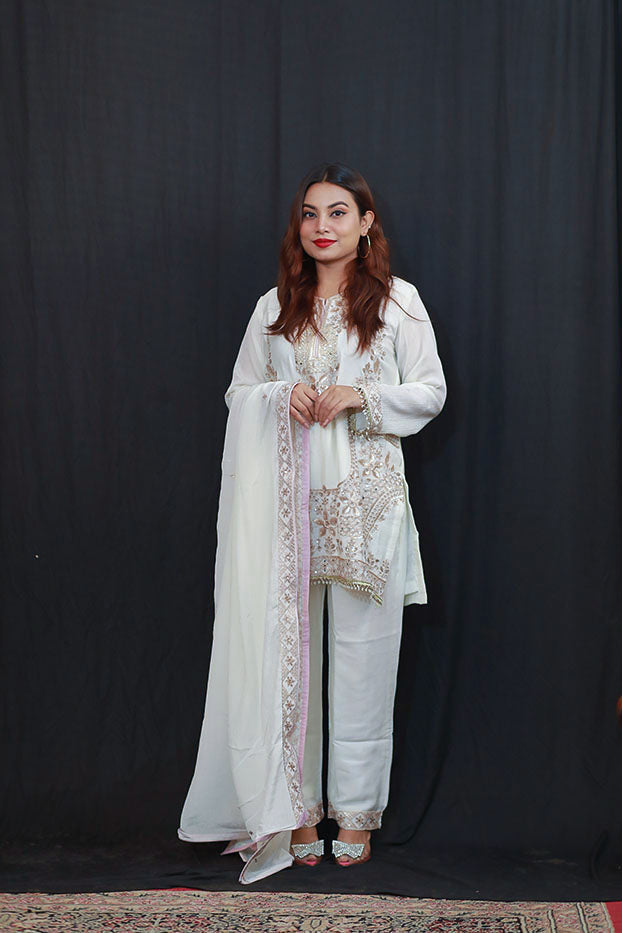 Ivory Grace Shalwar Kameez Set