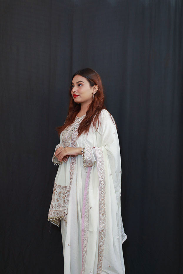 Ivory Grace Shalwar Kameez Set