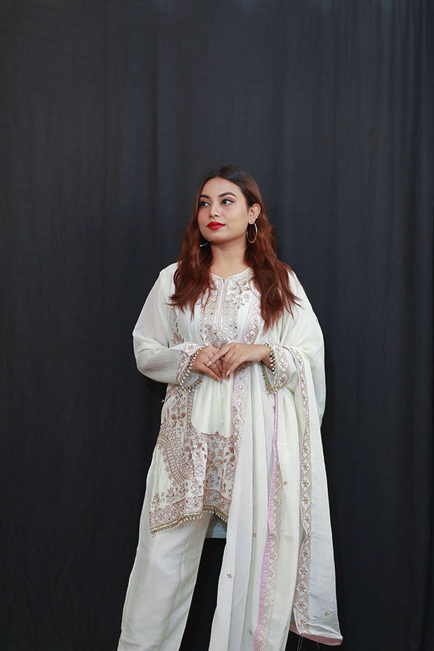 Ivory Grace Shalwar Kameez Set