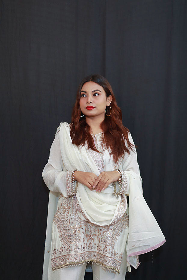 Ivory Grace Shalwar Kameez Set