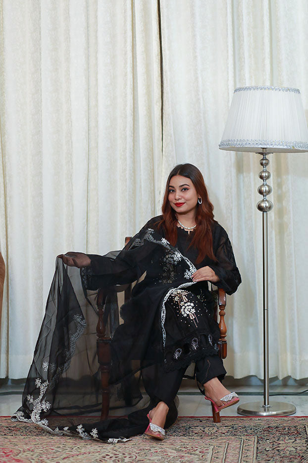 Midnight Pearl Shalwar Kameez Set