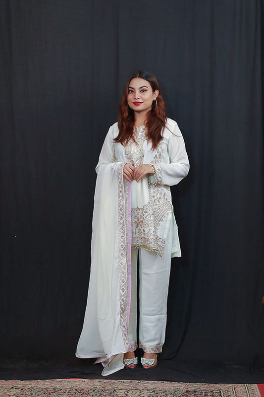 Ivory Grace Shalwar Kameez Set