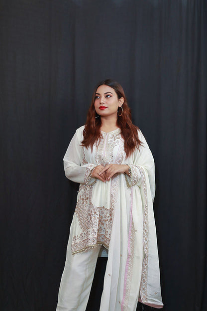 Ivory Grace Shalwar Kameez Set